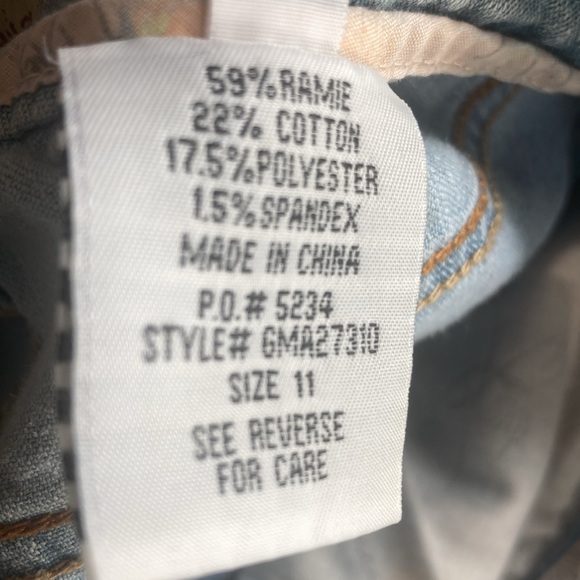 Vintage 90s Paris Blues Size 11 Jeans Classic Retro Bootcut Flare Light Wash - Picture 5 of 8